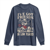 Funny Dachshund Cowboy Long Sleeve Shirt Ive Got Friends In Low Places - Wonder Print Shop