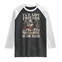 Funny Dachshund Cowboy Raglan Shirt Ive Got Friends In Low Places - Wonder Print Shop