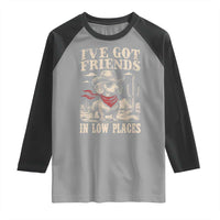Funny Dachshund Cowboy Raglan Shirt Ive Got Friends In Low Places - Wonder Print Shop