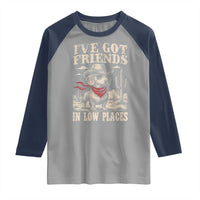 Funny Dachshund Cowboy Raglan Shirt Ive Got Friends In Low Places - Wonder Print Shop