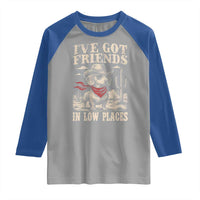 Funny Dachshund Cowboy Raglan Shirt Ive Got Friends In Low Places - Wonder Print Shop