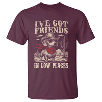 Funny Dachshund Cowboy T Shirt Ive Got Friends In Low Places - Wonder Print Shop