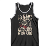 Funny Dachshund Cowboy Tank Top Ive Got Friends In Low Places - Wonder Print Shop
