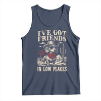 Funny Dachshund Cowboy Tank Top Ive Got Friends In Low Places - Wonder Print Shop
