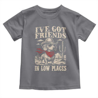 Funny Dachshund Cowboy Toddler T Shirt Ive Got Friends In Low Places - Wonder Print Shop
