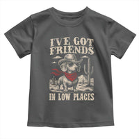 Funny Dachshund Cowboy Toddler T Shirt Ive Got Friends In Low Places - Wonder Print Shop