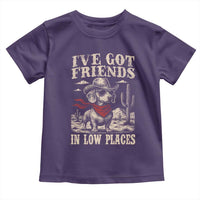 Funny Dachshund Cowboy Toddler T Shirt Ive Got Friends In Low Places - Wonder Print Shop