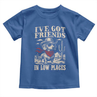 Funny Dachshund Cowboy Toddler T Shirt Ive Got Friends In Low Places - Wonder Print Shop