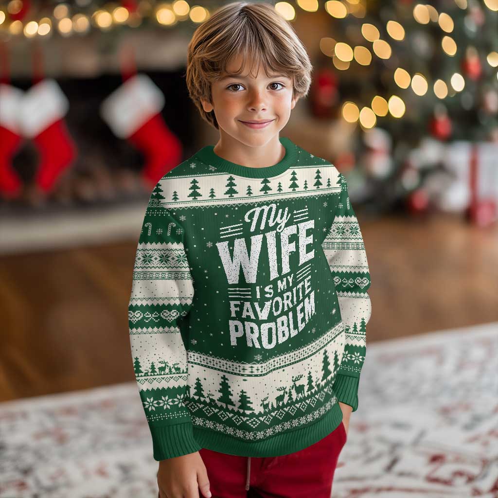 My Wife Is My Favorite Problem Funny Husband Ugly Christmas Sweater