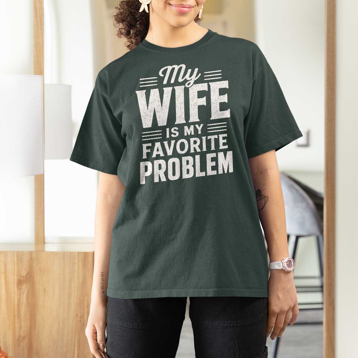 My Wife Is My Favorite Problem Funny Husband T Shirt For Women