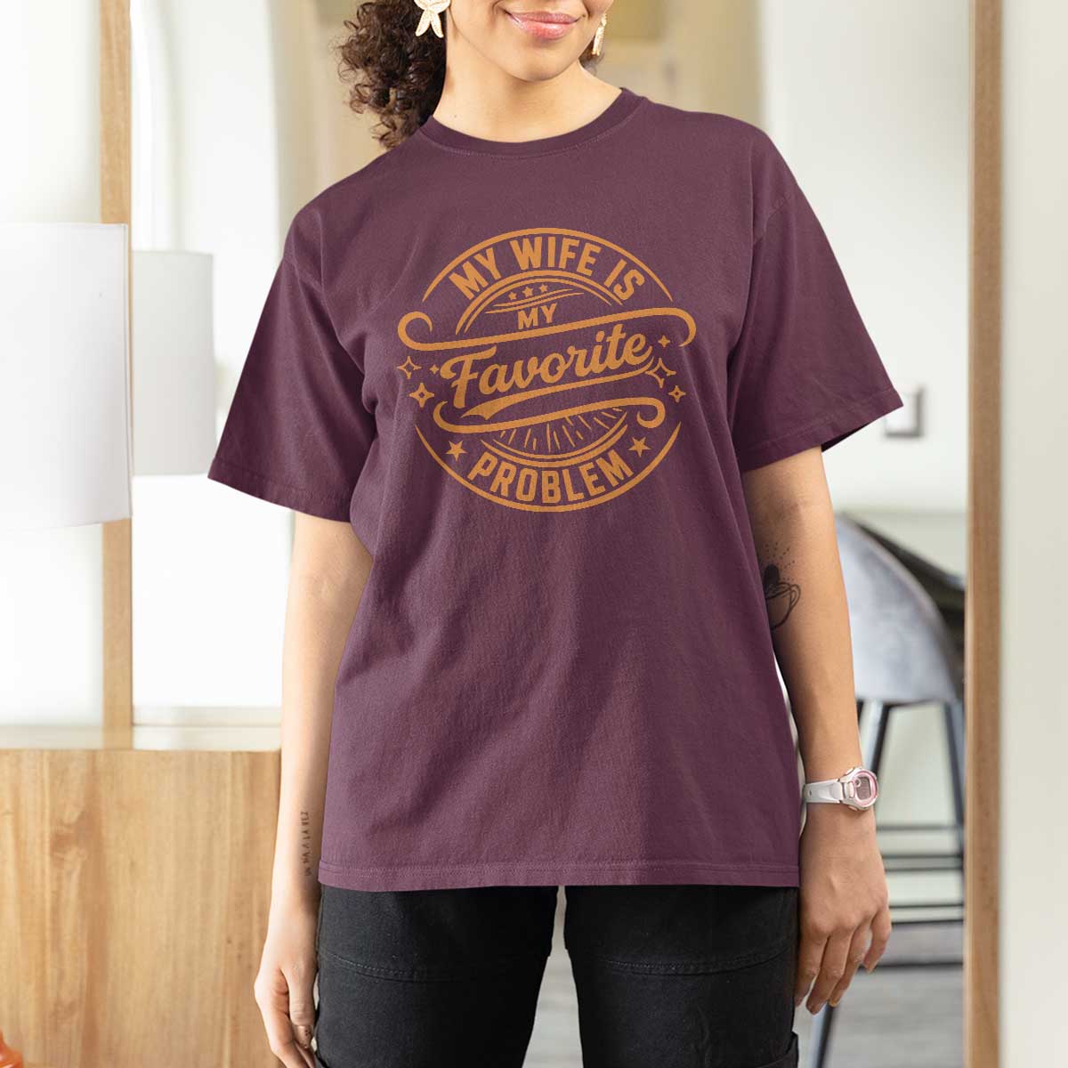 My Wife Is My Favorite Problem Funny Husband Sayings T Shirt For Women