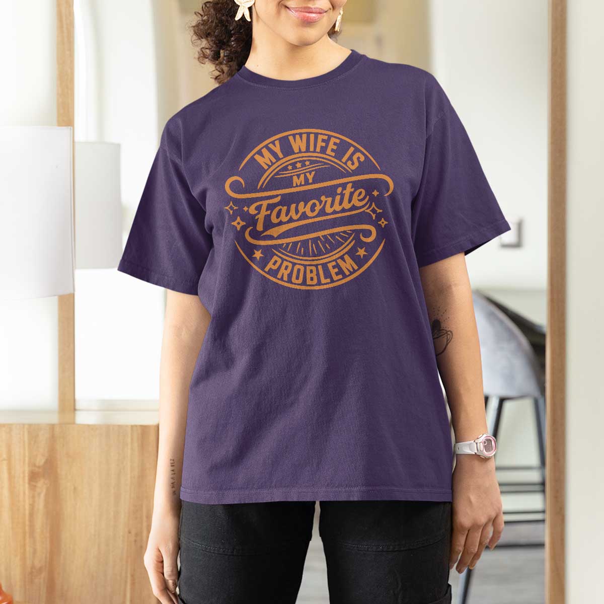 My Wife Is My Favorite Problem Funny Husband Sayings T Shirt For Women