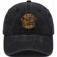 My Wife Is My Favorite Problem Funny Husband Sayings Washed Cotton Baseball Cap