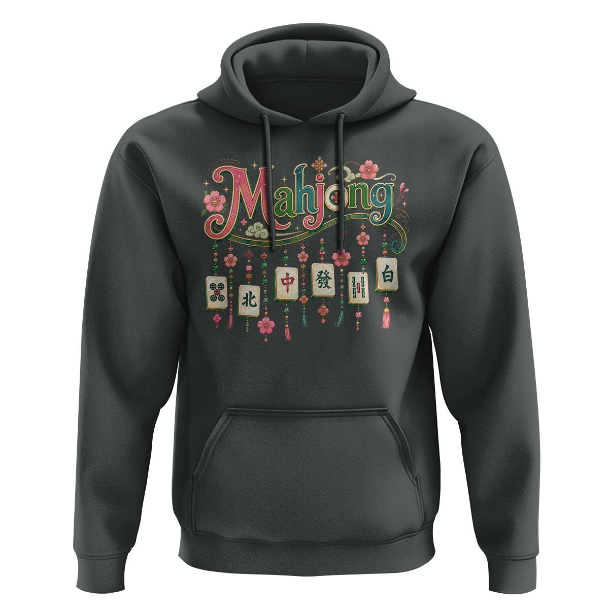 Funny Mahjong Lovers Hoodie Funny Mahjong Lovers Chinese Game Floral Vintage Aesthetic Graphic