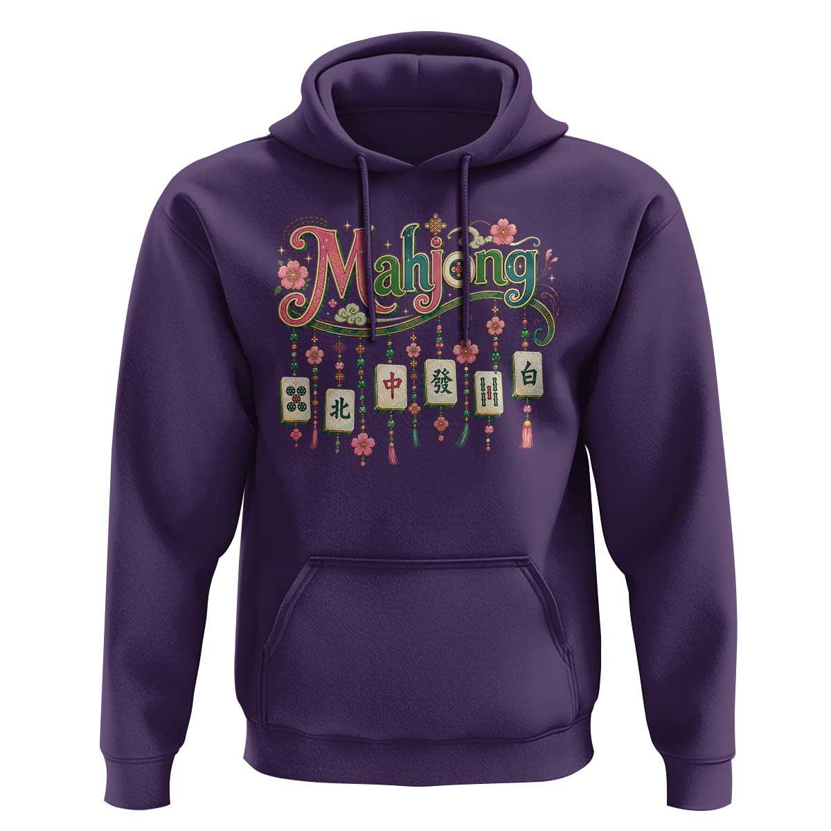 Funny Mahjong Lovers Hoodie Funny Mahjong Lovers Chinese Game Floral Vintage Aesthetic Graphic