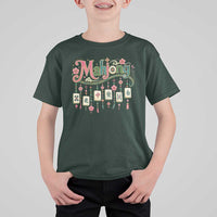 Funny Mahjong Lovers T Shirt For Kid Funny Mahjong Lovers Chinese Game Floral Vintage Aesthetic Graphic