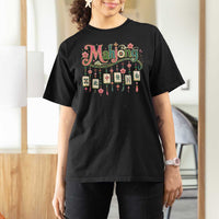 Funny Mahjong Lovers T Shirt For Women Funny Mahjong Lovers Chinese Game Floral Vintage Aesthetic Graphic