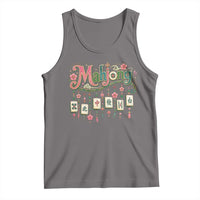Funny Mahjong Lovers Tank Top Funny Mahjong Lovers Chinese Game Floral Vintage Aesthetic Graphic