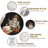 Halloween Ghost Playing Mahjong Spooky Boo Funny Costume Throw Blanket Mahjong Lover Gift