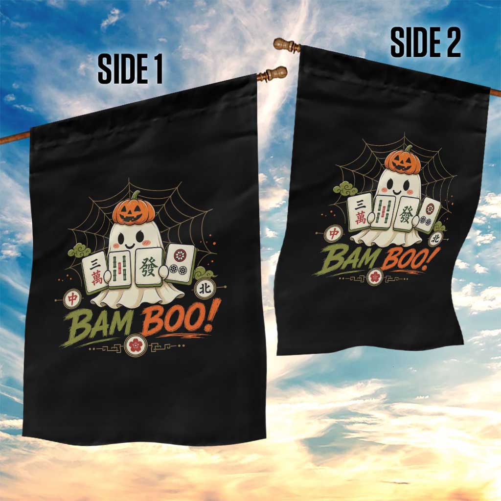 Halloween Ghost Playing Mahjong Spooky Boo Funny Costume Garden Flag Mahjong Lover Gift