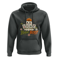 Halloween Ghost Playing Mahjong Spooky Boo Funny Costume Hoodie Mahjong Lover Gift