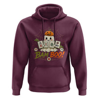 Halloween Ghost Playing Mahjong Spooky Boo Funny Costume Hoodie Mahjong Lover Gift