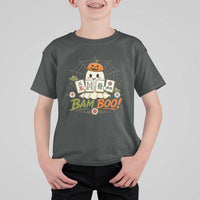 Halloween Ghost Playing Mahjong Spooky Boo Funny Costume T Shirt For Kid Mahjong Lover Gift