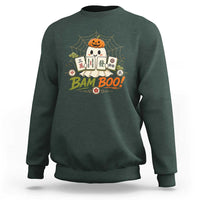 Halloween Ghost Playing Mahjong Spooky Boo Funny Costume Sweatshirt Mahjong Lover Gift