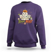 Halloween Ghost Playing Mahjong Spooky Boo Funny Costume Sweatshirt Mahjong Lover Gift