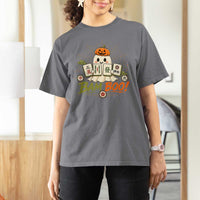 Halloween Ghost Playing Mahjong Spooky Boo Funny Costume T Shirt For Women Mahjong Lover Gift