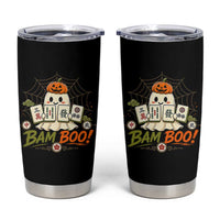 Halloween Ghost Playing Mahjong Spooky Boo Funny Costume Tumbler Cup Mahjong Lover Gift