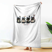 Black Cat Mahjong Lover Cute Graphic Throw Blanket