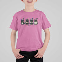 Black Cat Mahjong Lover Cute Graphic T Shirt For Kid