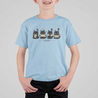 Black Cat Mahjong Lover Cute Graphic T Shirt For Kid