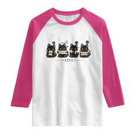 Black Cat Mahjong Lover Cute Graphic Raglan Shirt