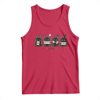Black Cat Mahjong Lover Cute Graphic Tank Top