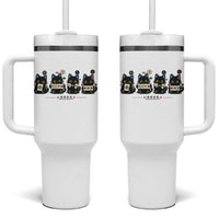 Black Cat Mahjong Lover Cute Graphic Tumbler With Handle