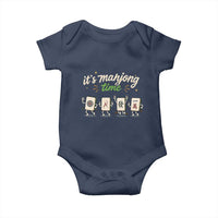 Its Mahjong Time Baby Onesie Funny Cartoon Mahjong Tiles Gathering Game Night