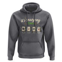 Its Mahjong Time Hoodie Funny Cartoon Mahjong Tiles Gathering Game Night