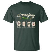 Its Mahjong Time T Shirt Funny Cartoon Mahjong Tiles Gathering Game Night