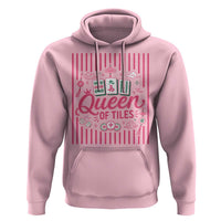 Queen Of Tiles Pink Mahjong Lover Game Night Graphic Hoodie