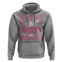 Queen Of Tiles Pink Mahjong Lover Game Night Graphic Hoodie