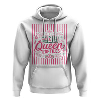 Queen Of Tiles Pink Mahjong Lover Game Night Graphic Hoodie