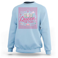 Queen Of Tiles Pink Mahjong Lover Game Night Graphic Sweatshirt