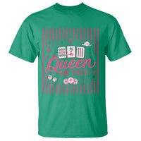 Queen Of Tiles Pink Mahjong Lover Game Night Graphic T Shirt