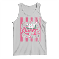 Queen Of Tiles Pink Mahjong Lover Game Night Graphic Tank Top