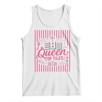 Queen Of Tiles Pink Mahjong Lover Game Night Graphic Tank Top