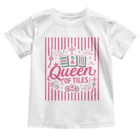 Queen Of Tiles Pink Mahjong Lover Game Night Graphic Toddler T Shirt