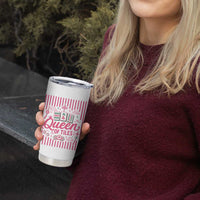 Queen Of Tiles Pink Mahjong Lover Game Night Graphic Tumbler Cup