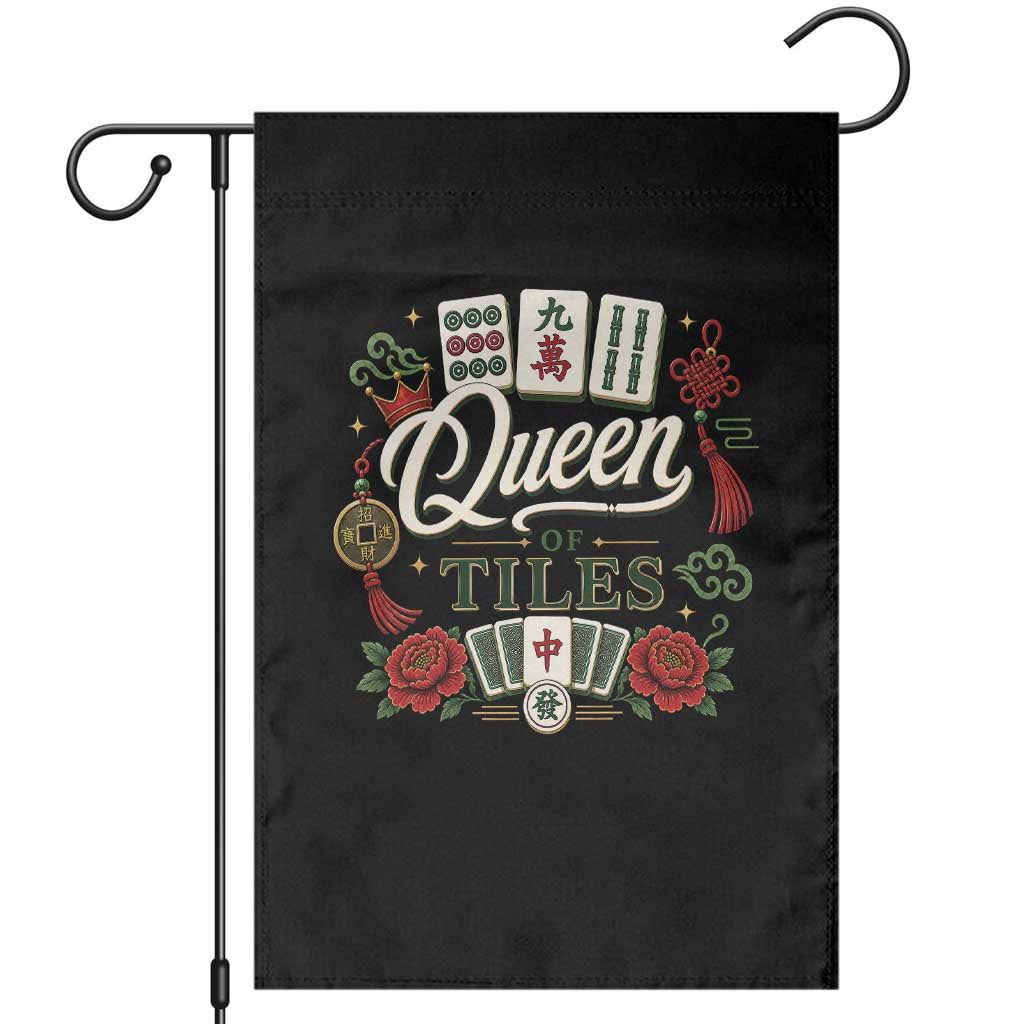 Mahjong Lovers Garden Flag Queen Of Tiles Game Night Graphic